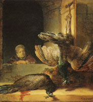 Rembrandt Still Life with Peacocks