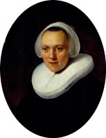 Rembrandt - Portrait of a 40-year-old woman, possibly Marretje Cornelisdr van Grotewal