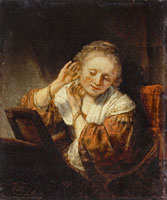Rembrandt Young Woman before a Mirror