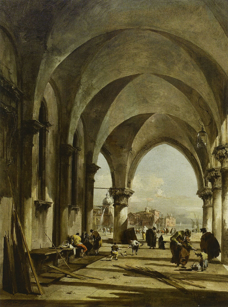 Francesco Guardi - San Giorgio Maggiore from the Arcade of the Doge's Palace