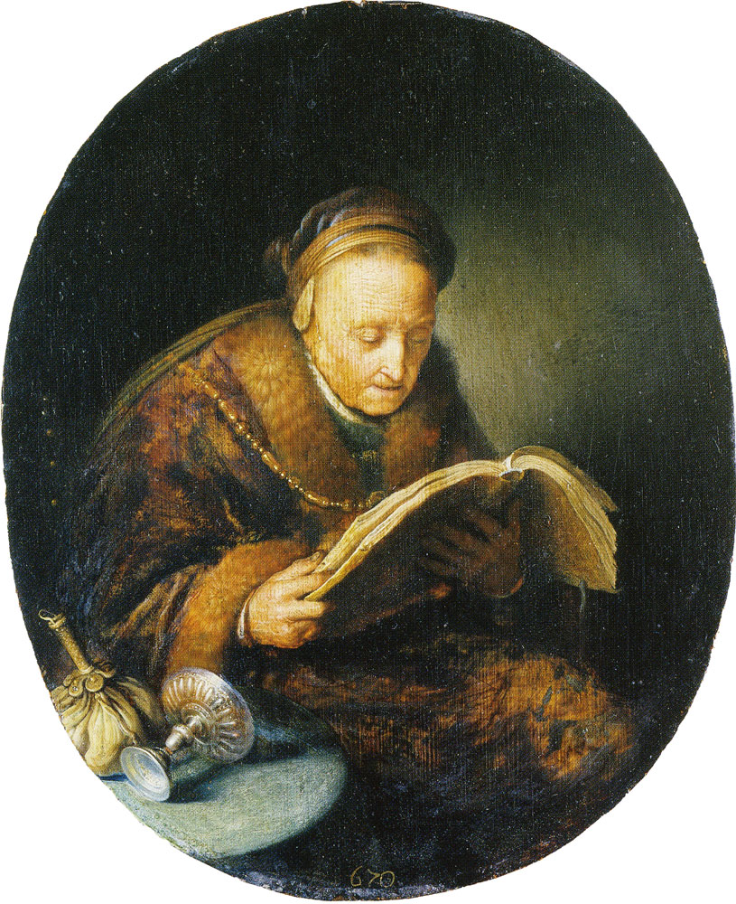 Gerard Dou - An Old Woman Reading a Book