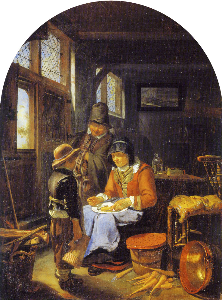 Frans van Mieris the Elder - Sending the boy for beer