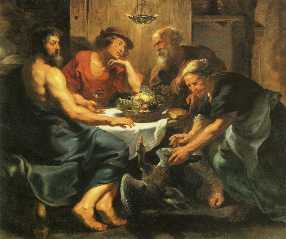 Workshop of Peter Paul Rubens - Jupiter and Mercury with Philemon and Baucis