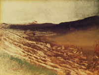 Edgar Degas Burgundy landscape