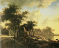 Jan Hackaert Landscape with shepherds