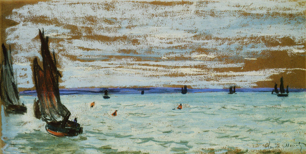 Claude Monet - Fishing Boats off the Normandy Coast