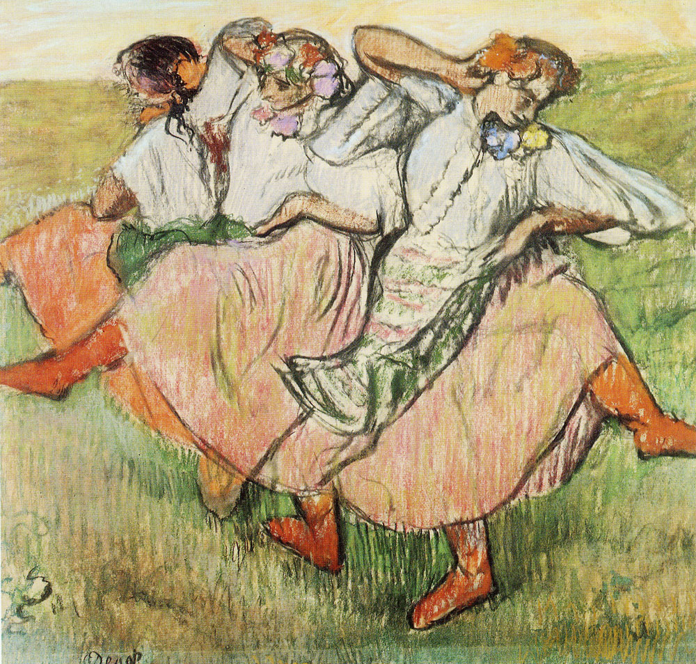 Edgar Degas - Three Russian dancers