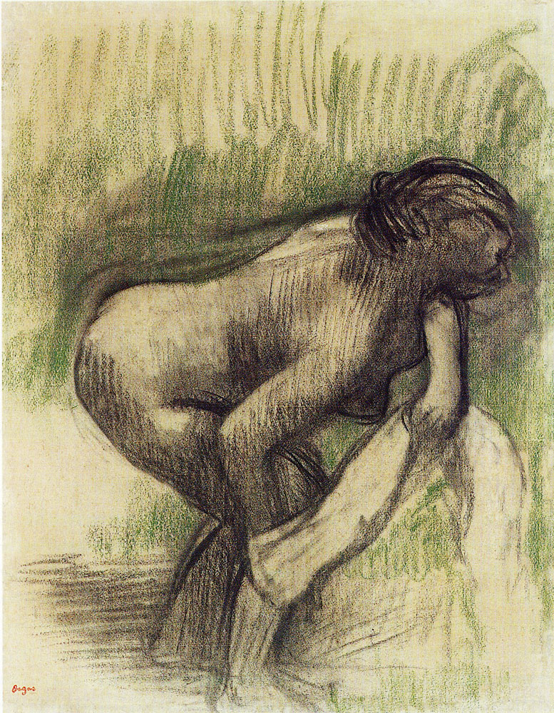 Edgar Degas - Woman after her bath
