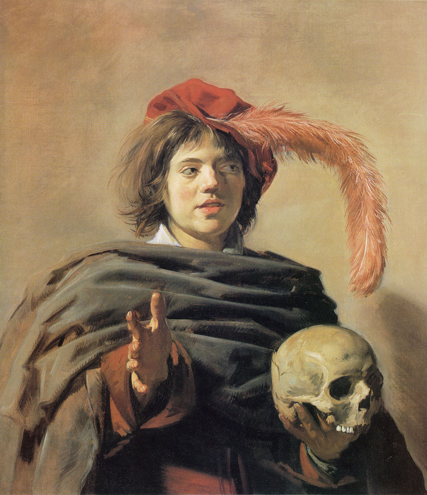 Frans Hals - Young Man with Skull (Vanitas)