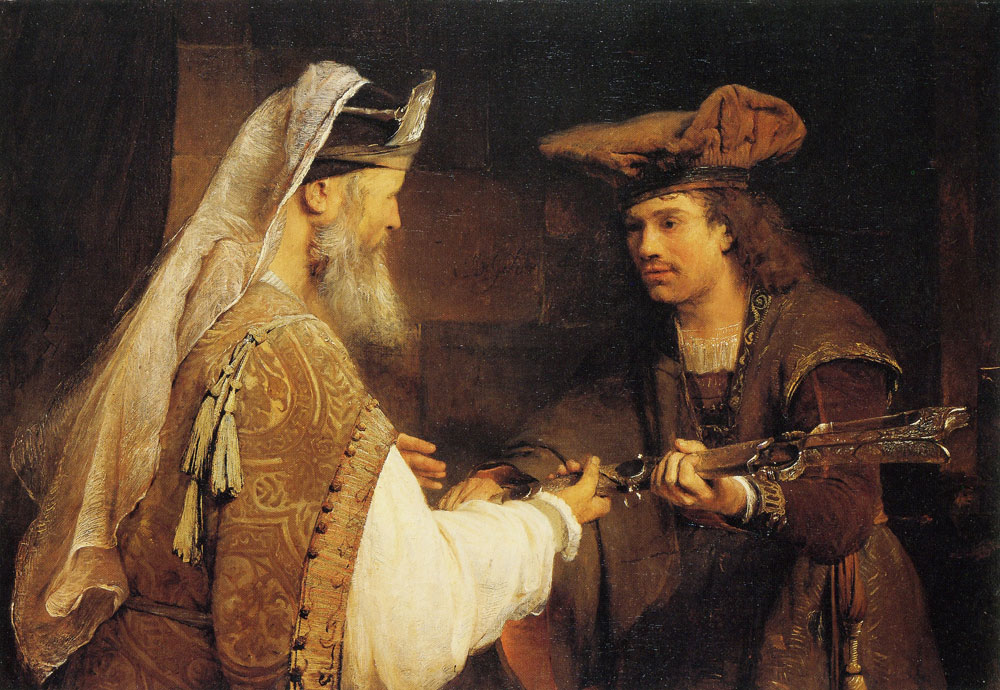 Aert de Gelder - Ahimelech gives David the sword of Goliath