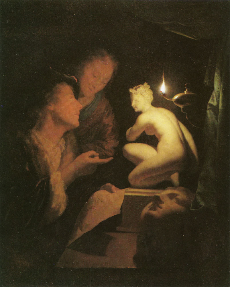 Godfried Schalcken - Viewing art by candle light