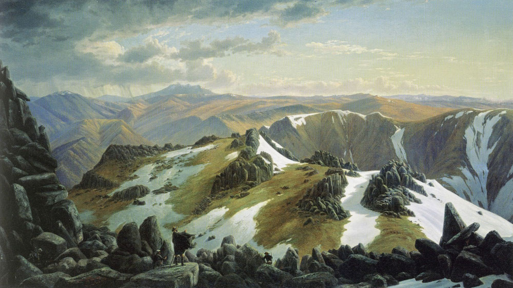Eugene von Guerard - North-east view from the northern top of Mount Kosciusko
