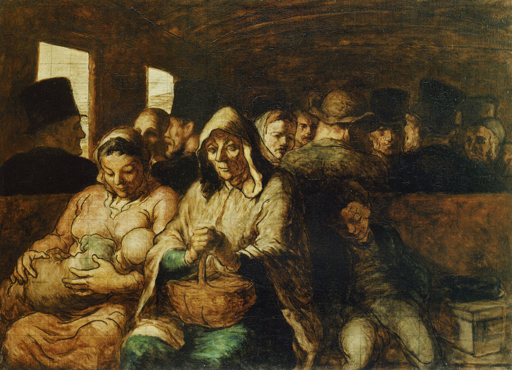 Honoré Daumier - The Third-Class Carriage