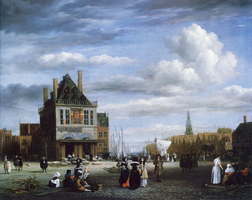 Jacob van Ruisdael - Dam Square with Weigh House, Amsterdam