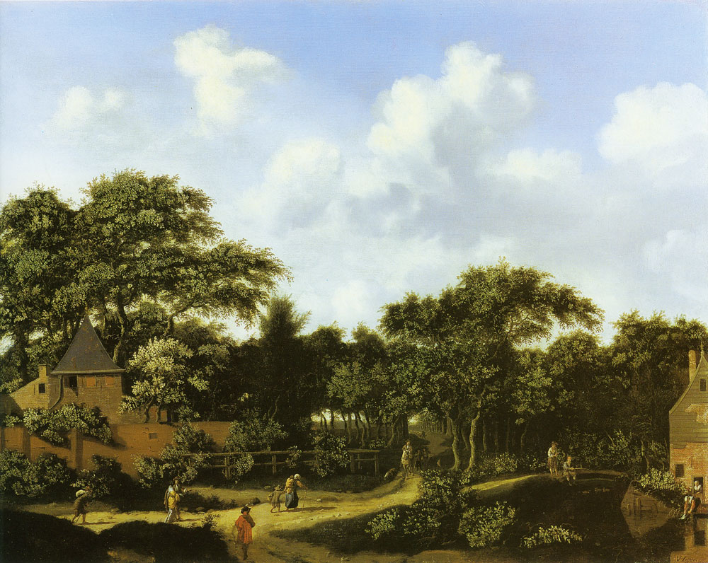 Jan van der Heyden - Wooded Landscape with Crossroads