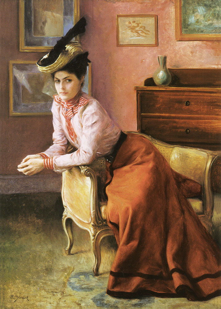 Julius Leblanc Stewart - Woman in an Interior