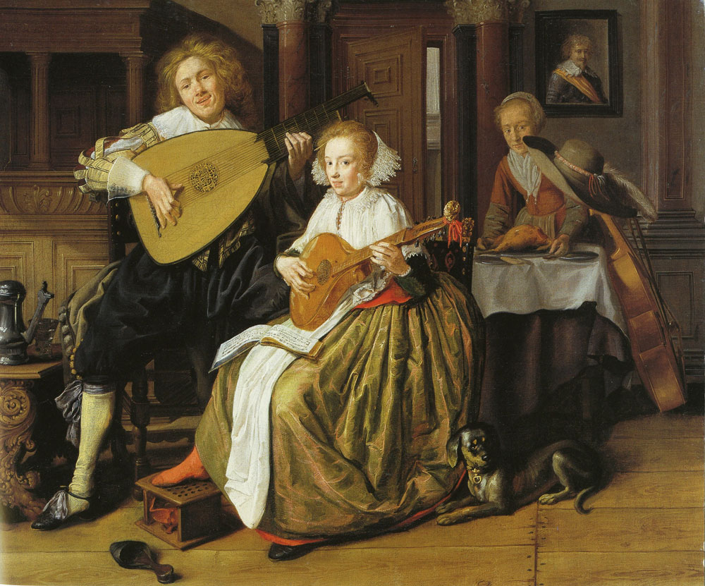 Jan Miense Molenaer - A young man and woman making music