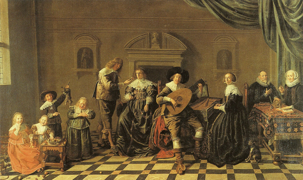 Jan Miense Molenaer - Portrait of the family Ruychaver-Van der Laen