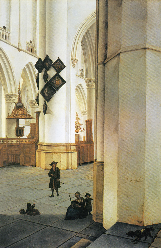 Isaak van Nickele - Interior view of the church of St. Bavo, Haarlem
