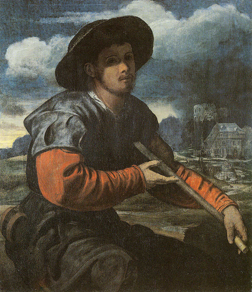 Giovanni Girolamo Savoldo - A Shepherd with a Flute