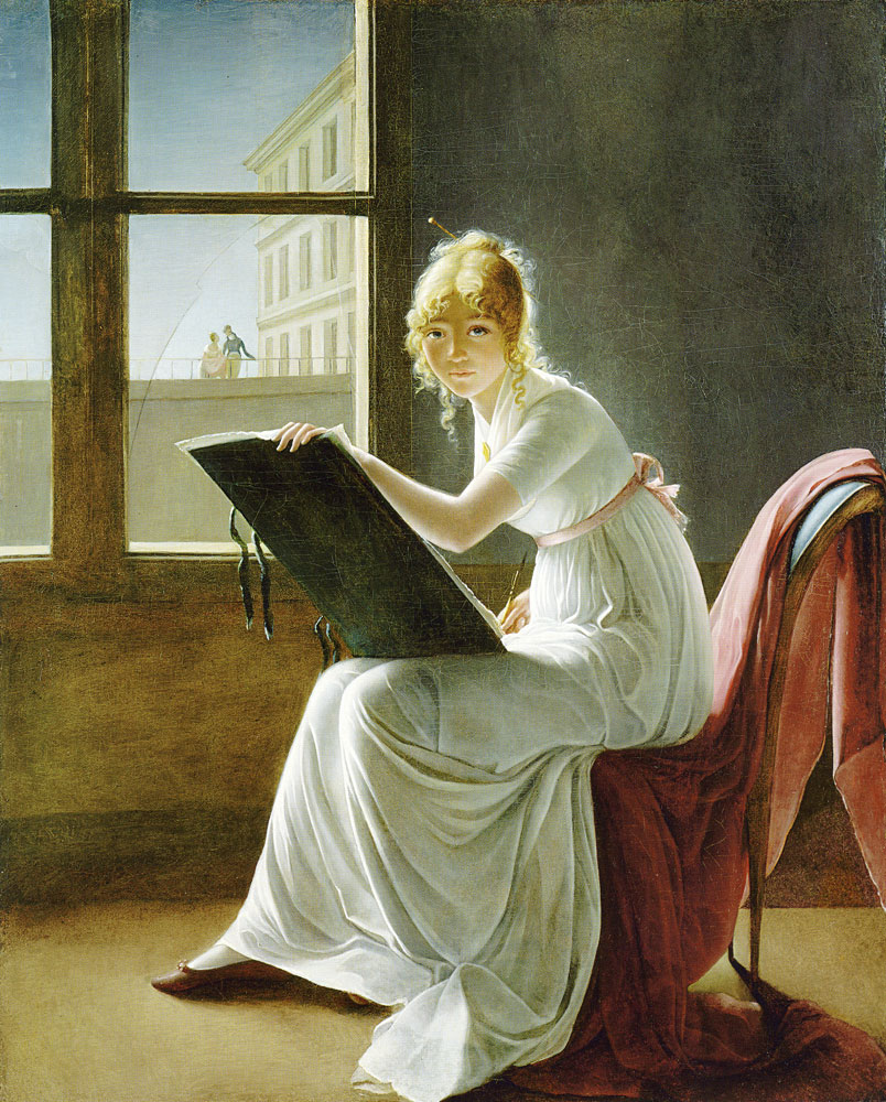 Marie-Denise Villers - Young Woman Drawing