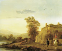 Abraham van Calraet Landscape with horseman