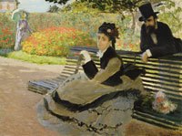 Claude Monet Camille Monet on a Garden Bench