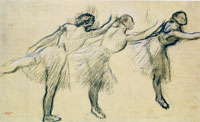 Edgar Degas Three dancers