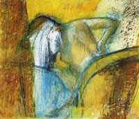 Edgar Degas Woman seen from behind, drying her hair