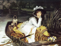 James Tissot Young lady in a boat