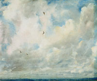 John Constable Cloud study with birds in flight