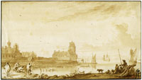Ludolf Backhuysen View of the Emden Castle