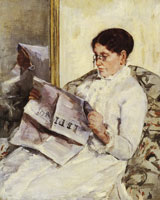 Mary Cassatt Reading Le Figaro