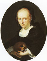 Karel Slabbaert Posthumous portrait of Cornelia Bouwers, wife of the painter