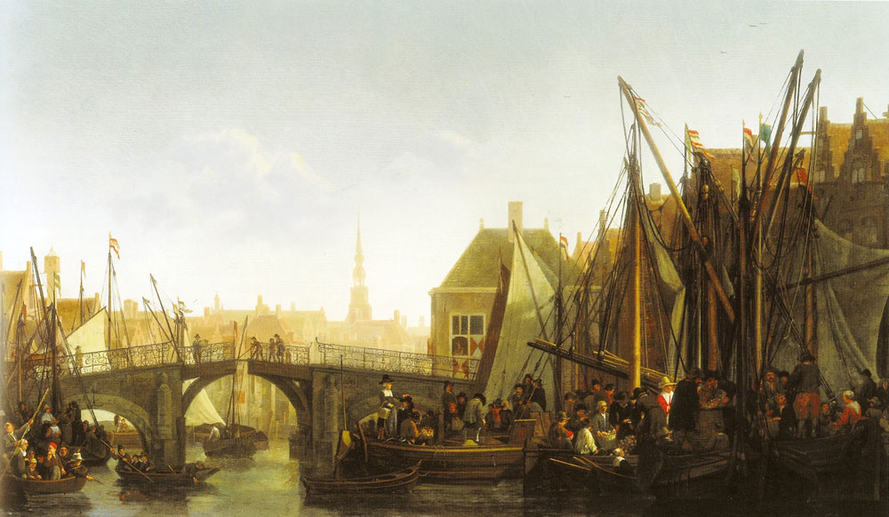 Abraham van Calraet - Dordrecht with the Apple Market and the Oude Haven