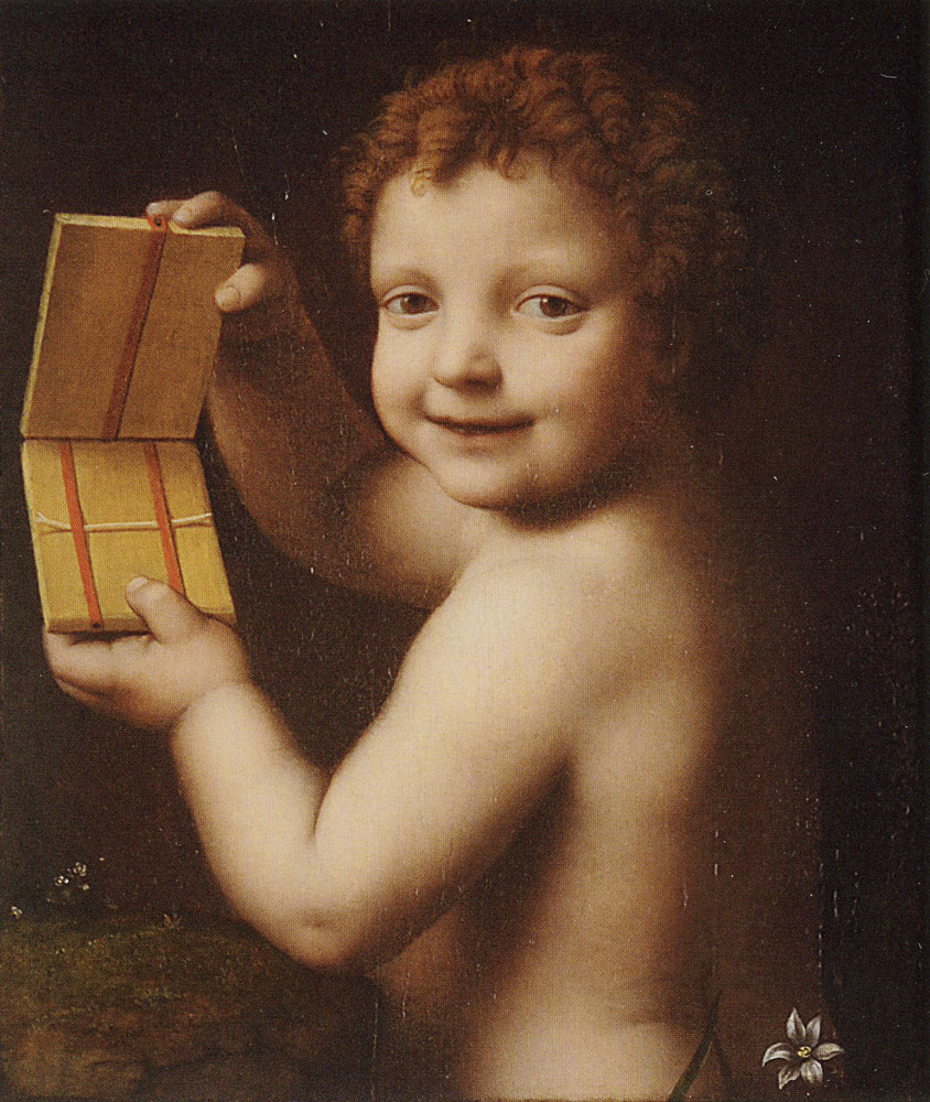 Bernardino Luini - Boy with a Puzzle