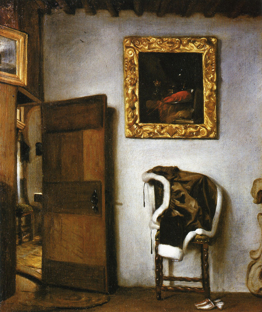 Cornelis Bisschop - Interior with Jacket on a Chair