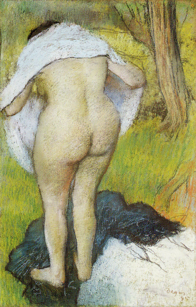 Edgar Degas - Girl drying herself