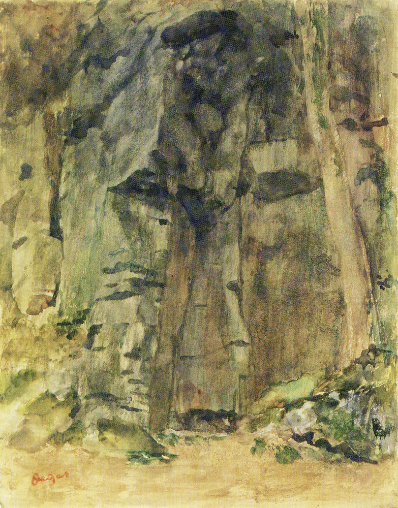 Edgar Degas - Rocks and trees at Bagnoles-de-l'Orne