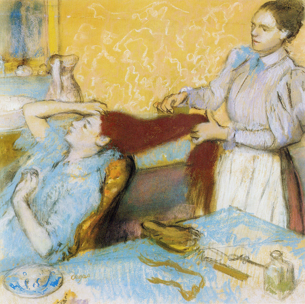 Edgar Degas - Woman combing her hair