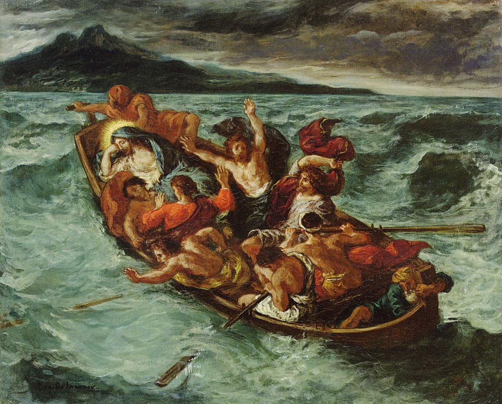 Eugene Delacroix - Christ Asleep during the Tempest