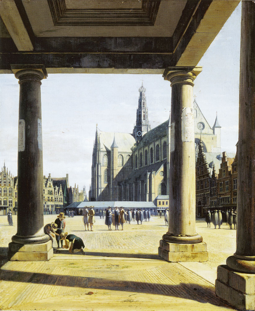 Gerrit Berckheyde - The Grote or St. Bavokerk at Haarlem
