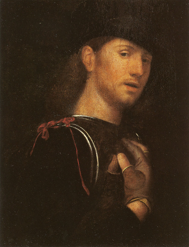 Attributed to Giorgione or a close follower - Portrait of an Archer