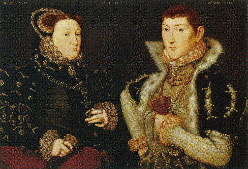 Hans Eworth - Mary Neville, Lady Dacre and Gregory Fiennes, 10th Baron Dacre