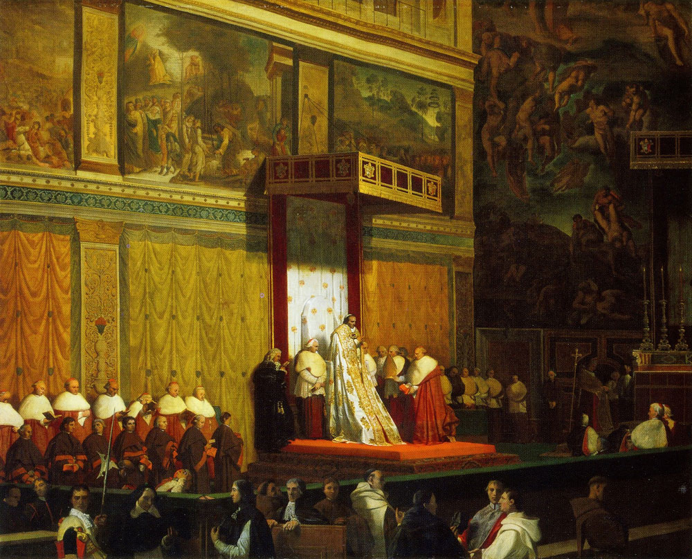 Jean Auguste Dominique Ingres - Pope Pius VII in the Sistine Chapel