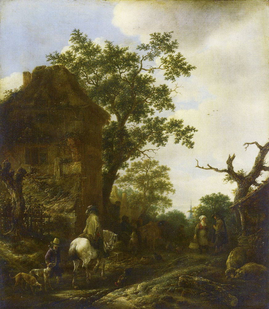 Isaac van Ostade - Travellers near a Village