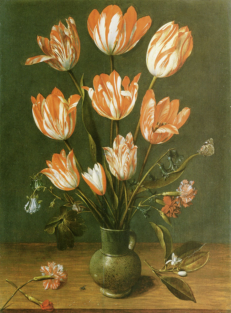 Jacob van Hulsdonck - Tulips in a vase