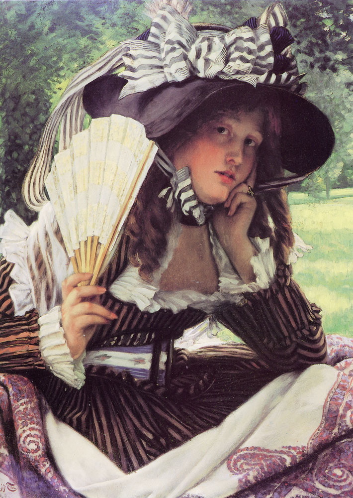 James Tissot - Young lady with a fan