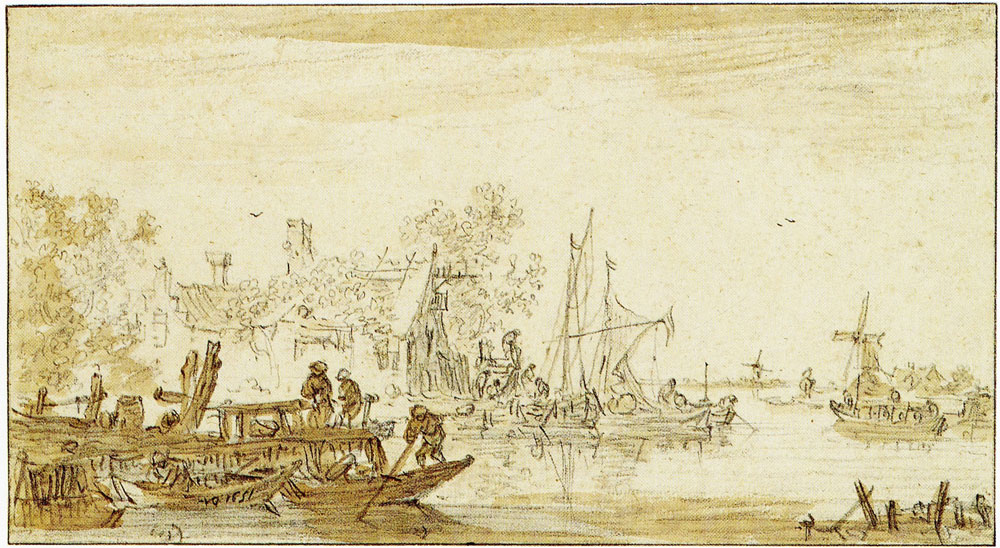 Jan van Goyen - Landscape with ships