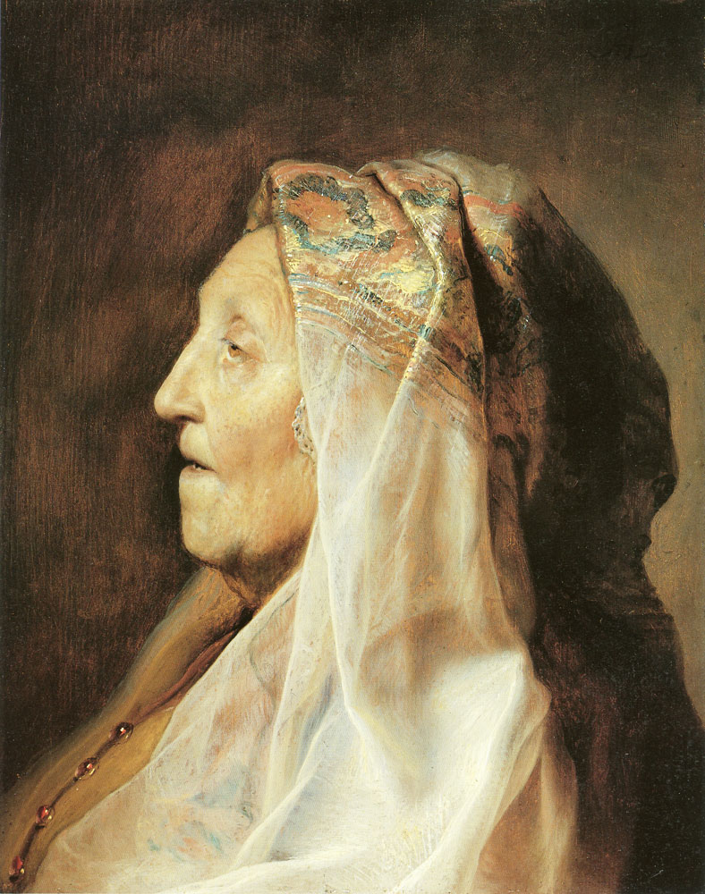 Jan Lievens - Profile head of an old woman